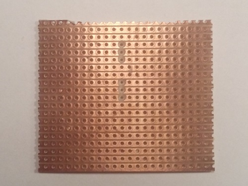 Copper side of the veroboard