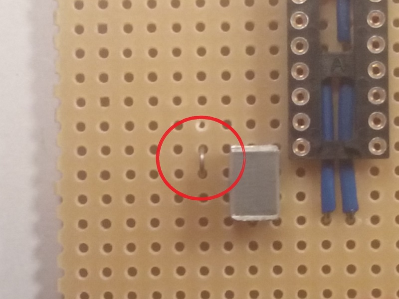 A little connection to the next copper circuit