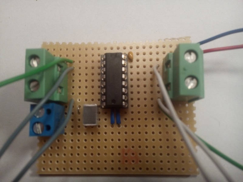 Motor driver board with the mounted IC