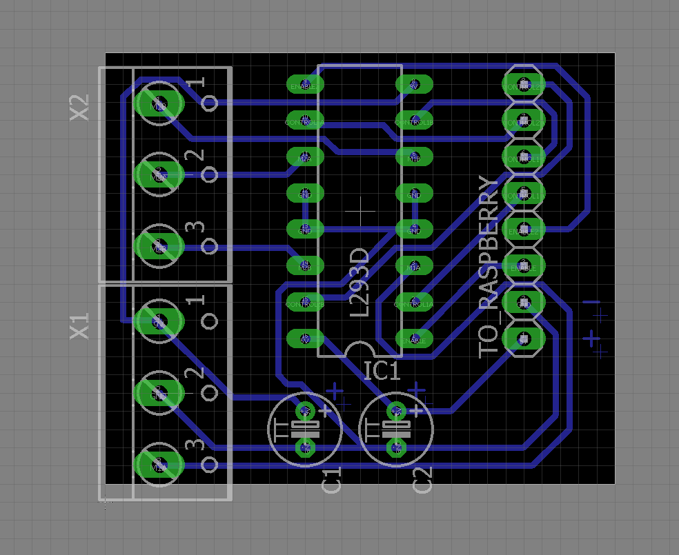 Wiring diagram of the motordriver board