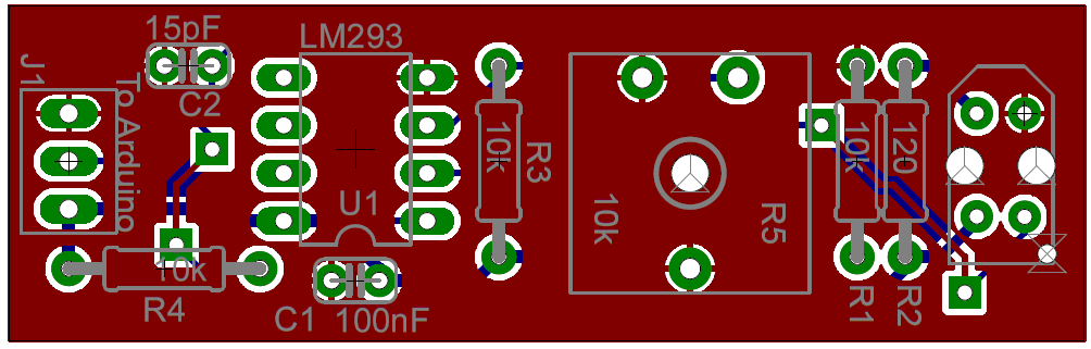 Components placed on PCB